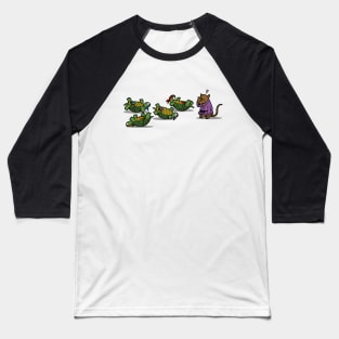 Funny Cute Kawaii Ninjas In Training Cute Turtles Cartoon Baseball T-Shirt